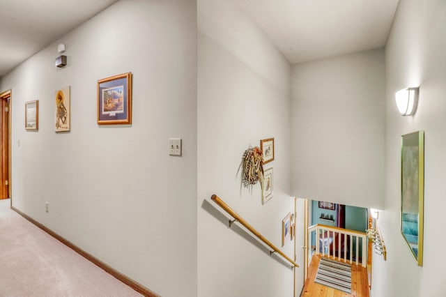 20473 Leisure Dr, Pelican Rapids, MN 56572 - hallway featuring an upstairs landing and baseboards