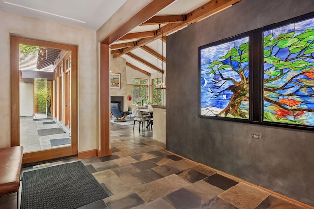 20545 Linden Rd, Deephaven, MN 55331 - hall with stone finish flooring
