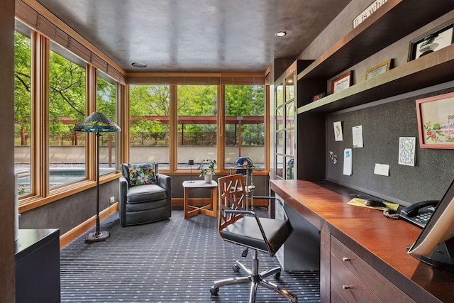 20545 Linden Rd, Deephaven, MN 55331 - carpeted office space with built in desk