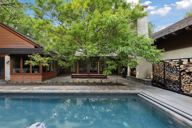 20545 Linden Rd, Deephaven, MN 55331 - outdoor pool featuring a patio area and french doors
