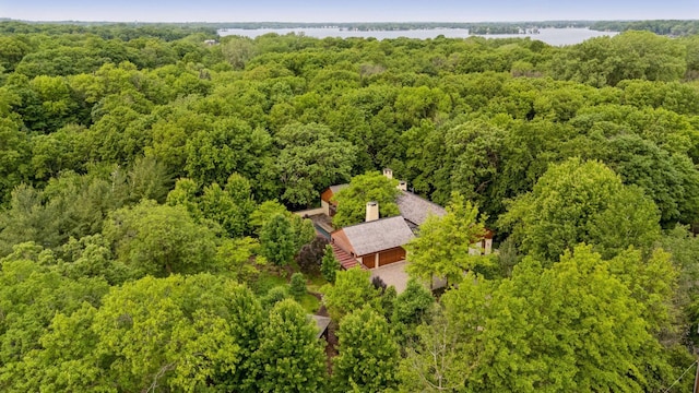 20545 Linden Rd, Deephaven, MN 55331 - aerial view of property and surrounding area featuring a heavily wooded area and a nearby body of water