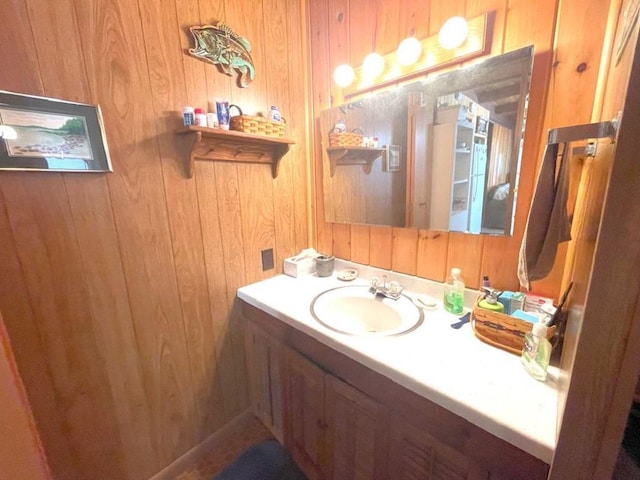 25186 US-71 # 18, Park Rapids, MN 56470 - bathroom featuring wood walls and vanity