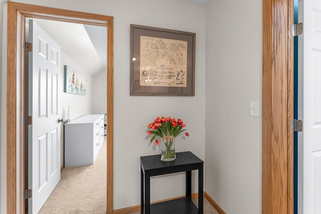 2737 Faulkner Dr, Chaska, MN 55318 - corridor featuring light colored carpet and baseboards