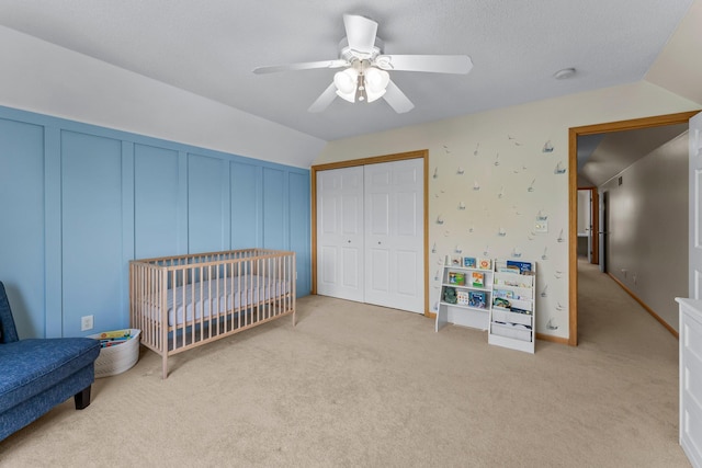2737 Faulkner Dr, Chaska, MN 55318 - bedroom with carpet flooring, a closet, and ceiling fan