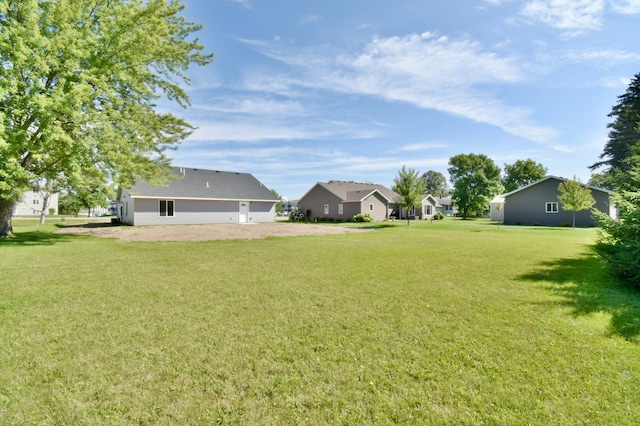 1212 7th St S, Waite Park, MN 56387 - view of green lawn with driveway and a residential view