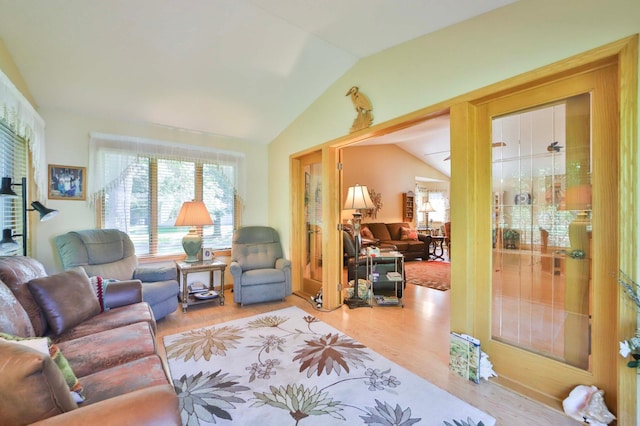 2506 Woodridge Ln, Brainerd, MN 56401 - living area with lofted ceiling and wood finished floors