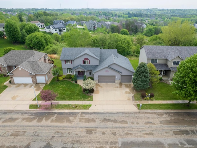 aerial view of residential area