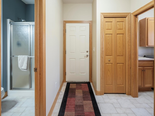 entrance foyer featuring baseboards