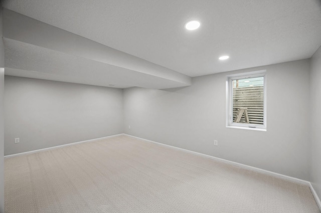 3213 63rd Ave N, Brooklyn Center, MN 55429 - basement with carpet floors, recessed lighting, and baseboards