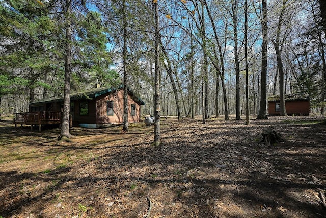 1196 Blackburn Rd, Scott Twp, WI 54801 - view of yard featuring a deck