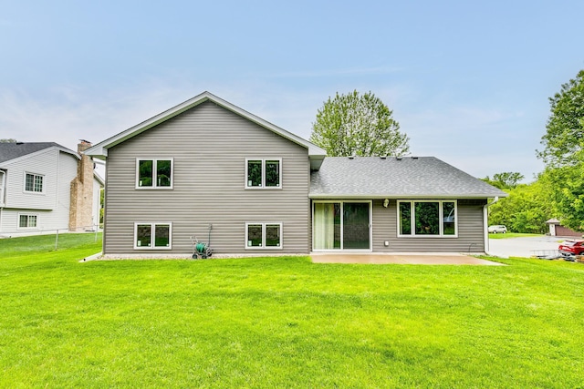 121 Yorkton Rdg, Little Canada, MN 55117 - rear view of property with a patio area, a lawn, and roof with shingles