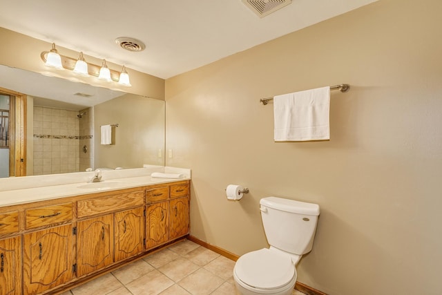 121 Yorkton Rdg, Little Canada, MN 55117 - full bathroom featuring vanity, tile patterned floors, toilet, baseboards, and a shower