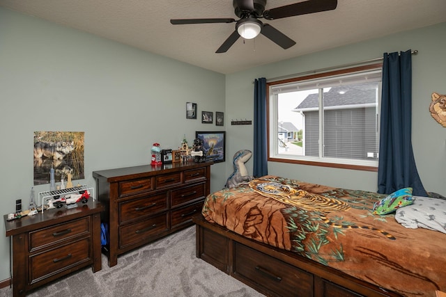 802 10th St NE, Kasson, MN 55944 - bedroom featuring light carpet and a ceiling fan