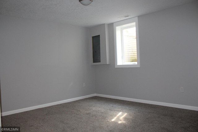 1310 Pacific St, Saint Paul, MN 55106 - carpeted empty room featuring a textured ceiling, electric panel, and baseboards
