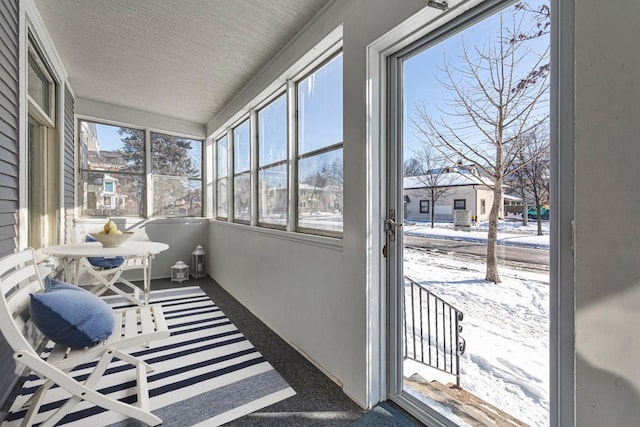 view of sunroom