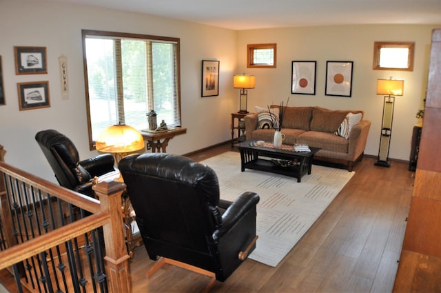 1401 5th St, Montevideo, MN 56265 - living room featuring wood finished floors and baseboards