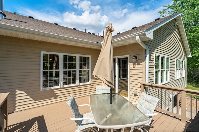 855 Elins Lake Rd SE, Cambridge, MN 55008 - wooden deck with outdoor dining space