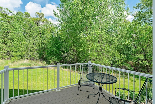 855 Elins Lake Rd SE, Cambridge, MN 55008 - wooden deck with a yard