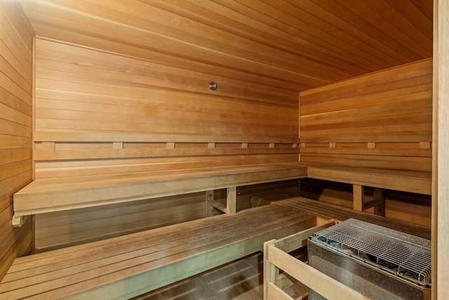 4820 Park Commons Dr Unit 329, Saint Louis Park, MN 55416 - relaxing sauna / steam room with wood ceiling and wood walls