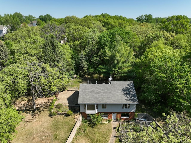 1286 Krattley Ln, North Hudson, WI 54016 - view from above of property featuring a heavily wooded area