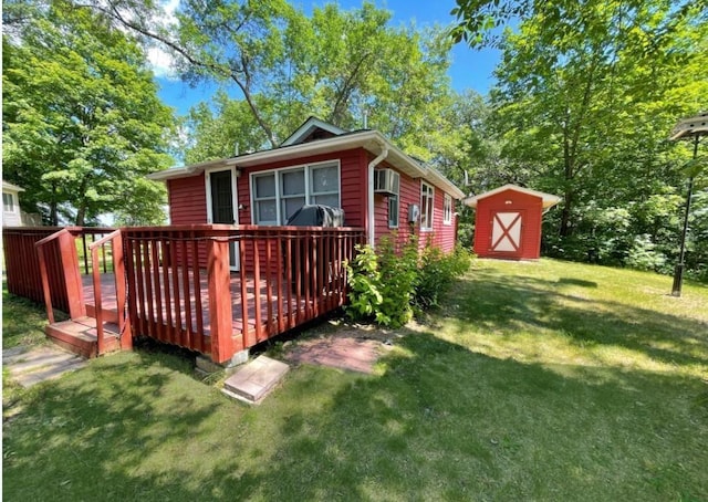 view of shed