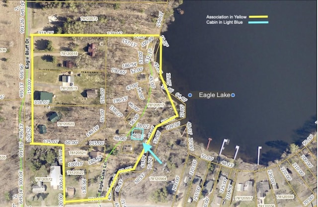 16056 Eagle Lake Ln, Brainerd, MN 56401 - map of property location featuring property boundaries highlighted