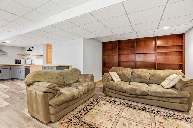 11600 43rd Ave N, Plymouth, MN 55442 - living room with light wood-style floors and built in features
