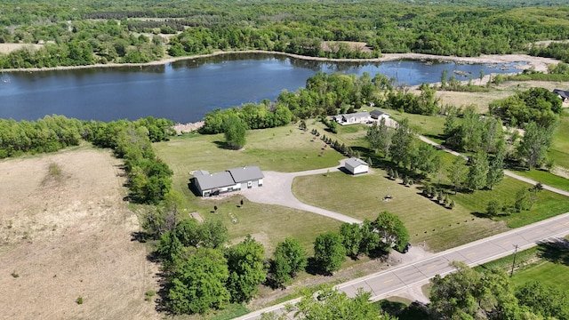 13936 County Road 7 NW, Clearwater Twp, MN 55320 - bird's eye view of a forest and a nearby body of water