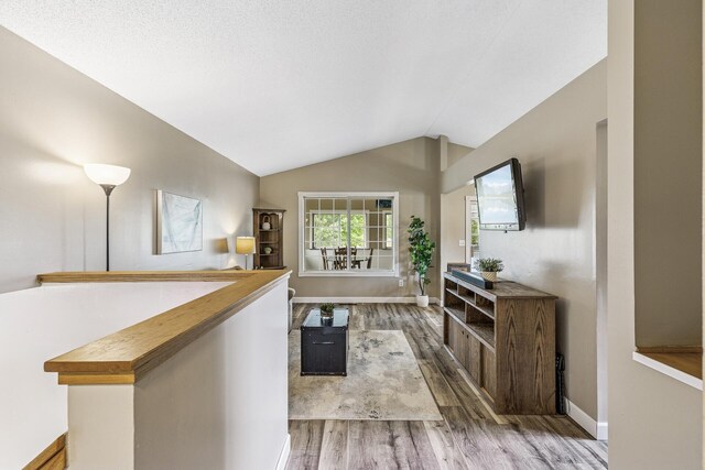 809 Orchard St, Belle Plaine, MN 56011 - interior space with wood finished floors, lofted ceiling, and baseboards