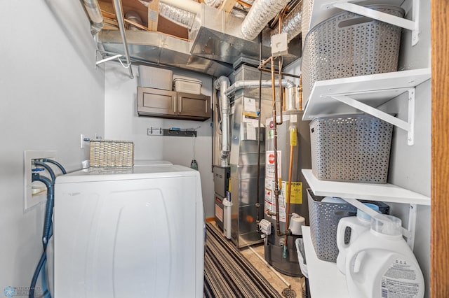 laundry room featuring washer / dryer and gas water heater