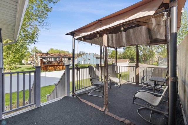 view of patio / terrace with a residential view