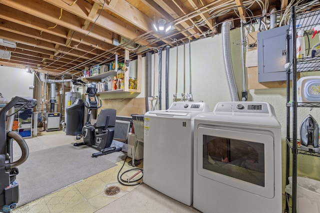 3105 Edgewood Dr N, Fargo, ND 58102 - laundry room featuring separate washer and dryer and electric panel
