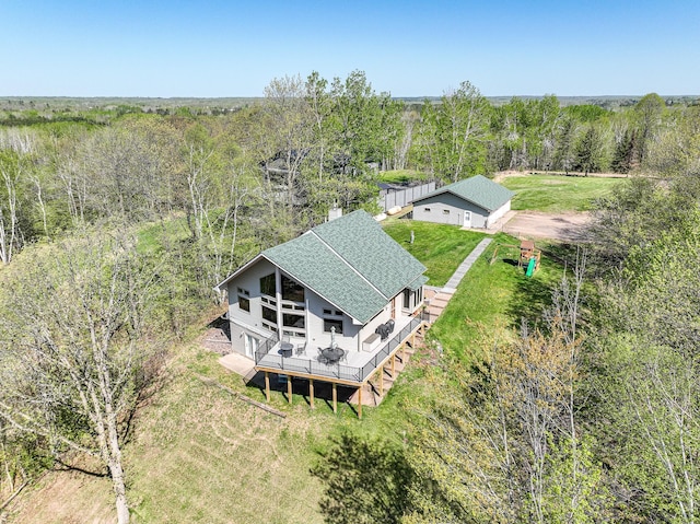 3818 Erickson Rd, Barnum, MN 55707 - view from above of property with a heavily wooded area
