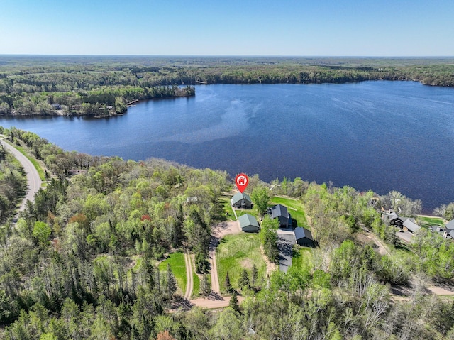 3818 Erickson Rd, Barnum, MN 55707 - aerial view of property's location featuring a heavily wooded area and a large body of water