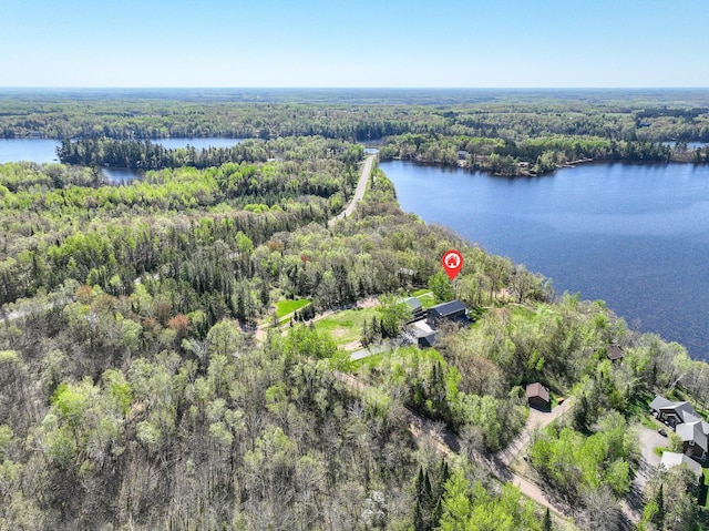 3818 Erickson Rd, Barnum, MN 55707 - aerial overview of property's location featuring a heavily wooded area and a nearby body of water