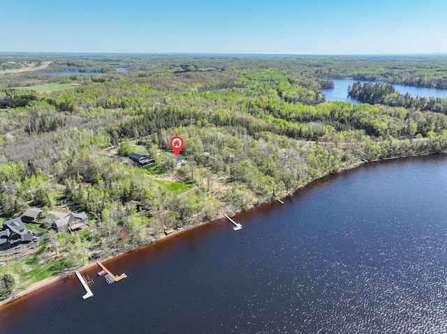 3818 Erickson Rd, Barnum, MN 55707 - bird's eye view of a heavily wooded area and a nearby body of water