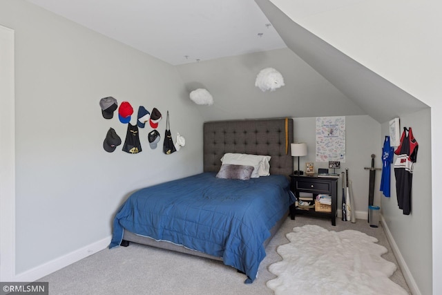 46 Crocus Pl, Saint Paul, MN 55102 - carpeted bedroom featuring lofted ceiling and baseboards