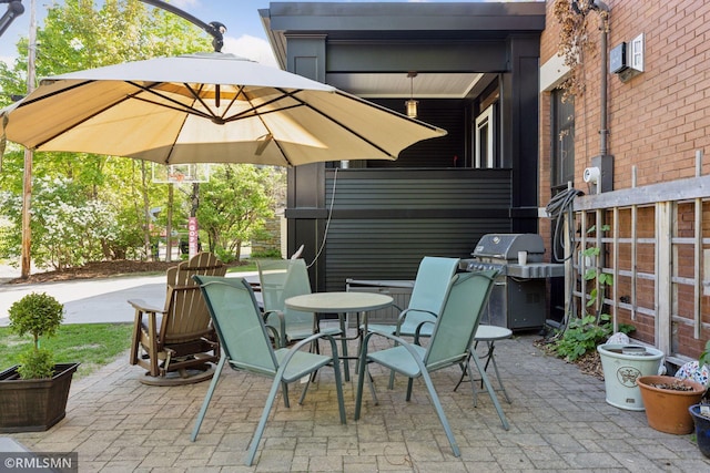 46 Crocus Pl, Saint Paul, MN 55102 - view of patio featuring grilling area and outdoor dining space