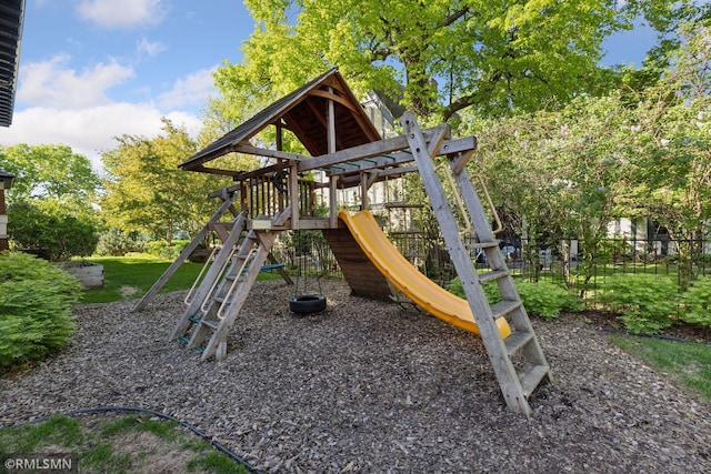 46 Crocus Pl, Saint Paul, MN 55102 - view of jungle gym with fence