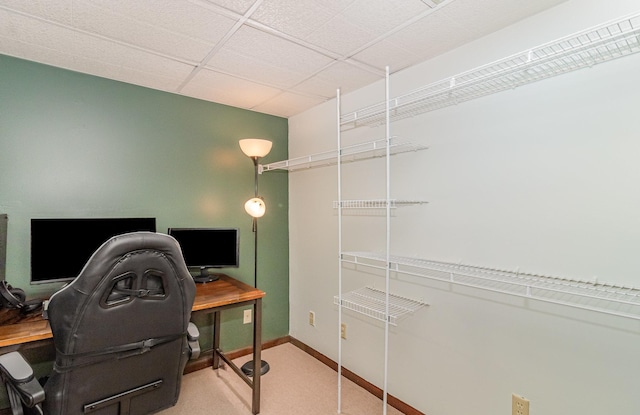 6872 Grenwich Ln N Unit 0, Oakdale, MN 55128 - office area with carpet flooring and a drop ceiling