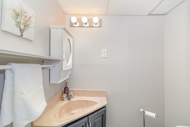 6872 Grenwich Ln N Unit 0, Oakdale, MN 55128 - half bath featuring vanity and a paneled ceiling