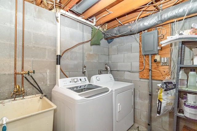 6872 Grenwich Ln N Unit 0, Oakdale, MN 55128 - washroom featuring washer and clothes dryer and electric panel