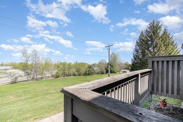 6872 Grenwich Ln N Unit 0, Oakdale, MN 55128 - wooden deck with a yard