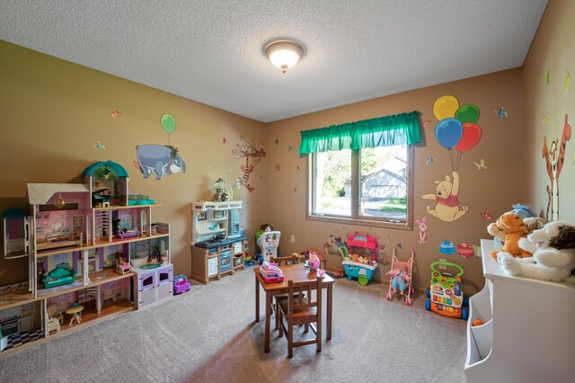 14573 Krypton St NW, Ramsey, MN 55303 - rec room featuring carpet flooring and a textured ceiling