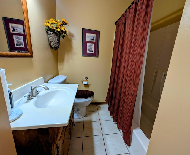 617 9th St, Montevideo, MN 56265 - full bathroom featuring toilet, vanity, and tile patterned floors