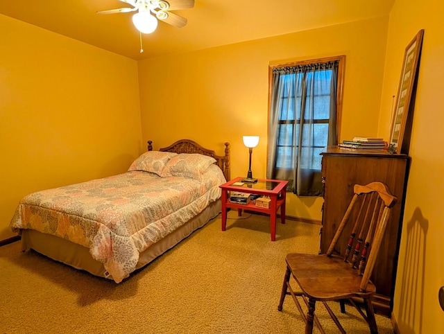617 9th St, Montevideo, MN 56265 - carpeted bedroom with baseboards and a ceiling fan