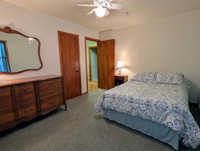 617 9th St, Montevideo, MN 56265 - bedroom with carpet flooring and a ceiling fan