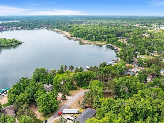 30703 Lakeview Dr, Breezy Point, MN 56472 - drone / aerial view of a nearby body of water and a heavily wooded area