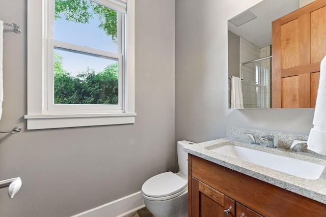 154 Babcock Ln, Wayzata, MN 55391 - full bathroom with vanity, a tile shower, and toilet