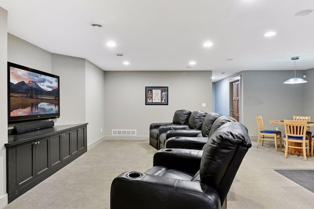 154 Babcock Ln, Wayzata, MN 55391 - living room featuring light carpet, recessed lighting, and baseboards